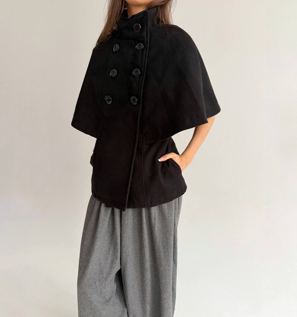 Vintage coat with cape detail