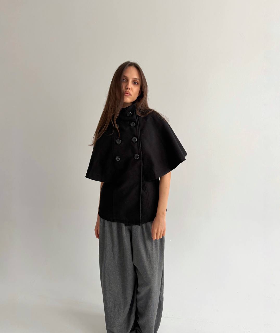 Vintage coat with cape detail