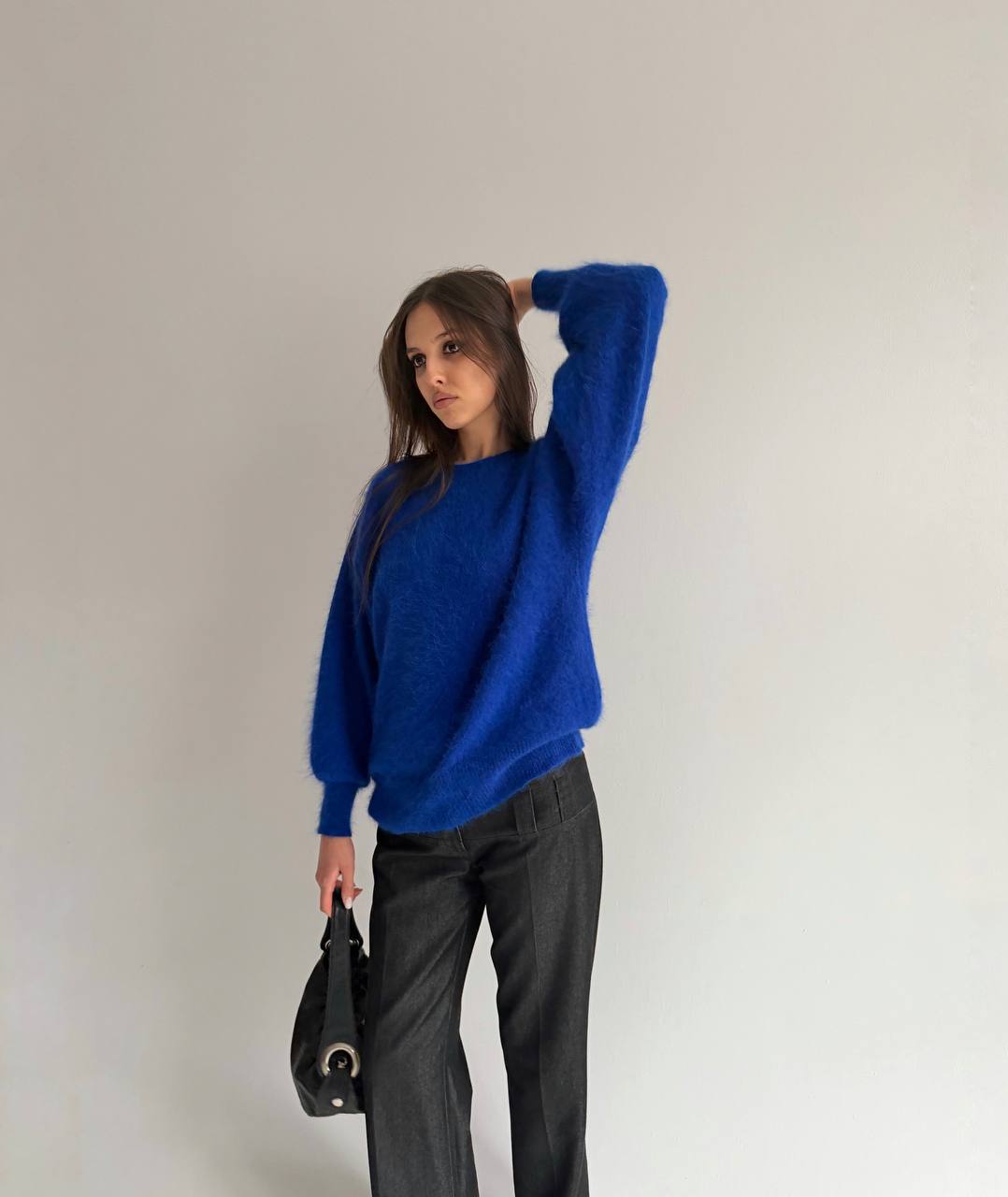 Vintage ultramarine angora blend sweater