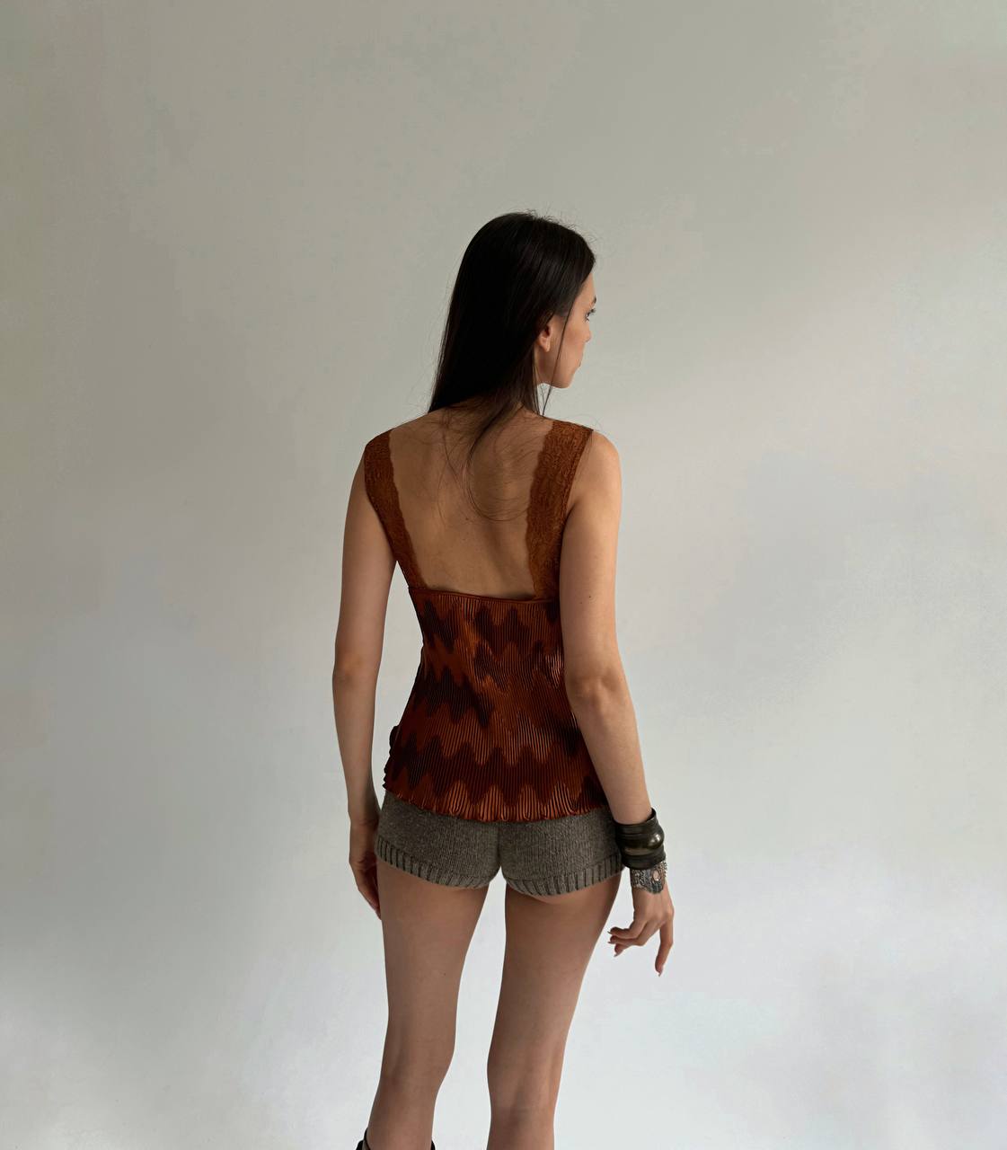 Vintage La Perla pleated bronze camisole