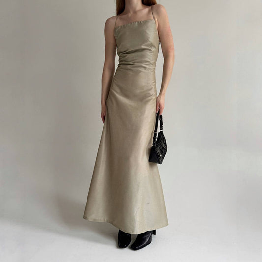 Vintage maxi dress with beautiful crossed back straps