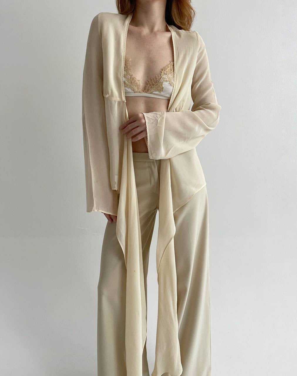 Vintage Plein Sud viscose wrap blouse