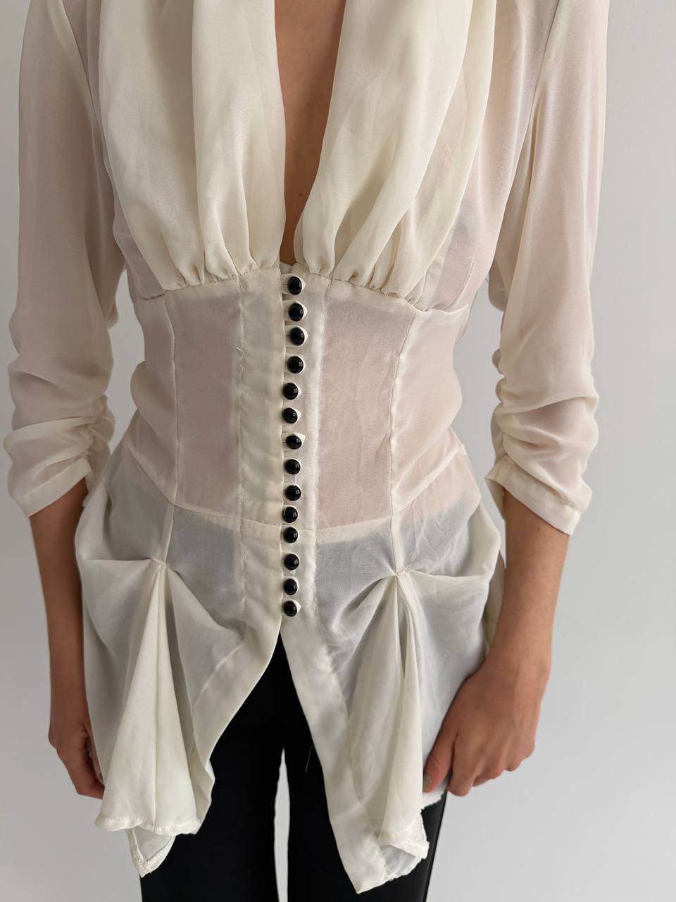 Vintage romantic avant garde blouse