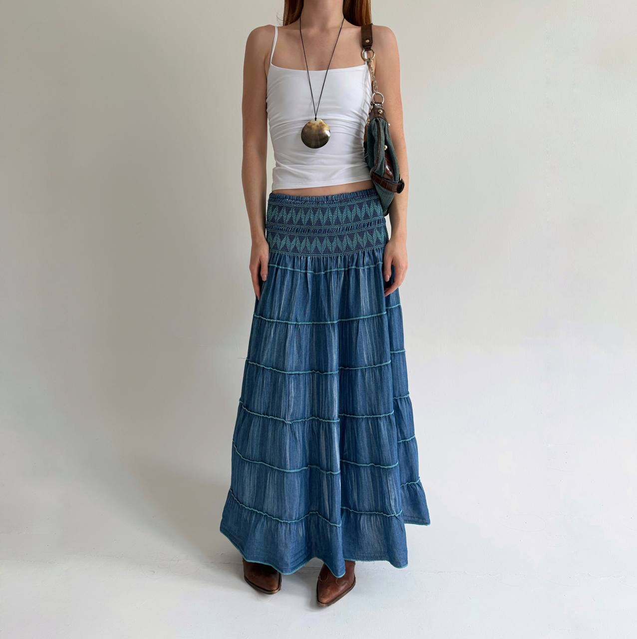 Vintage 97% cotton boho skirt