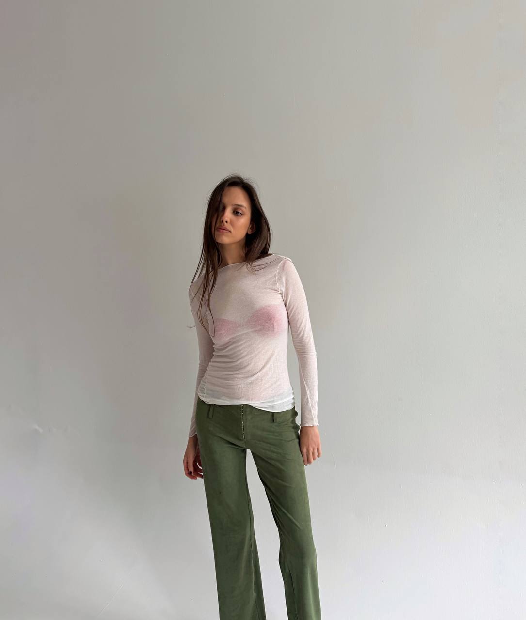 Vintage Plein Sud faux suede green pants