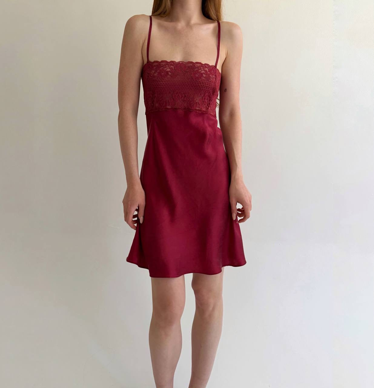 Vintage 100% pure silk slip dress