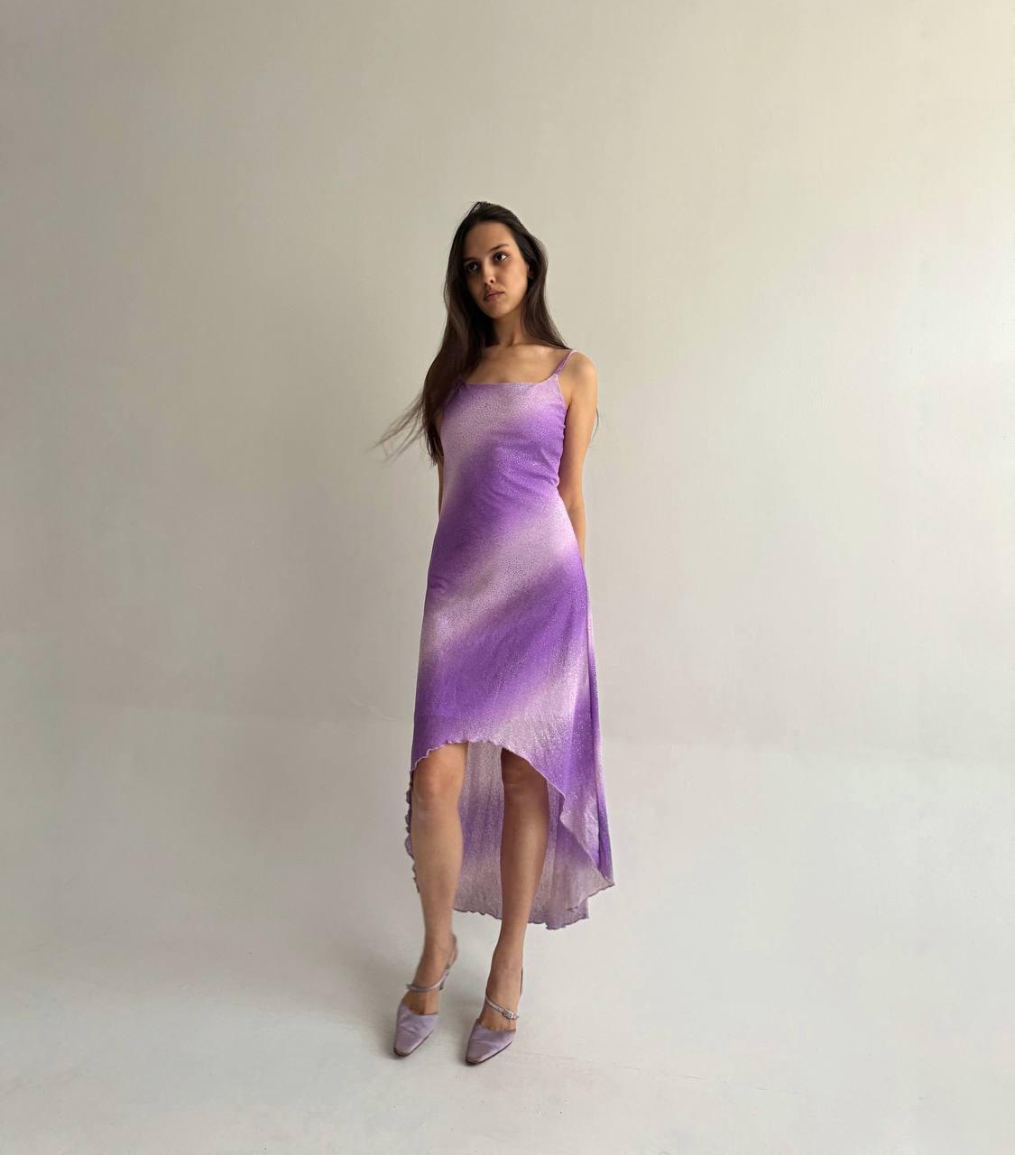 Vintage glittery purple dress