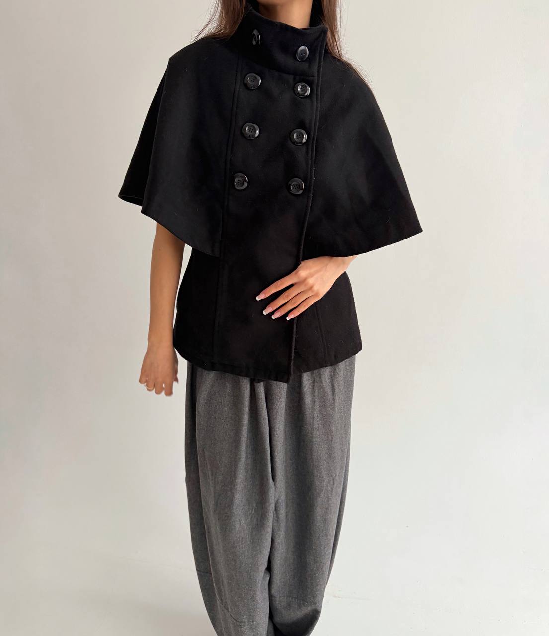 Vintage coat with cape detail