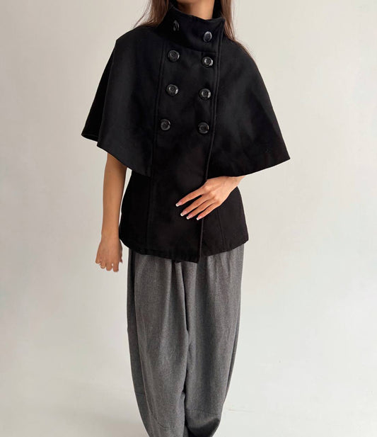 Vintage coat with cape detail