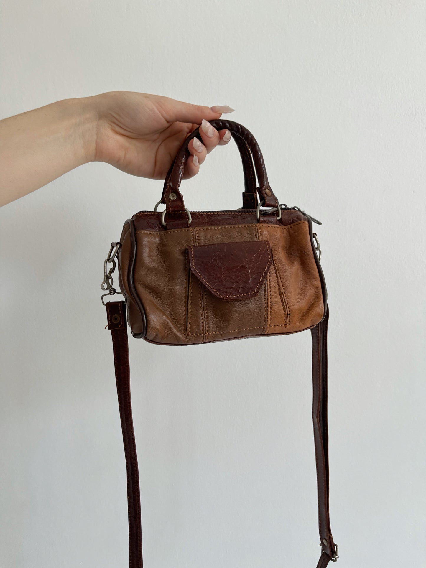 Vintage genuine leather mini bag