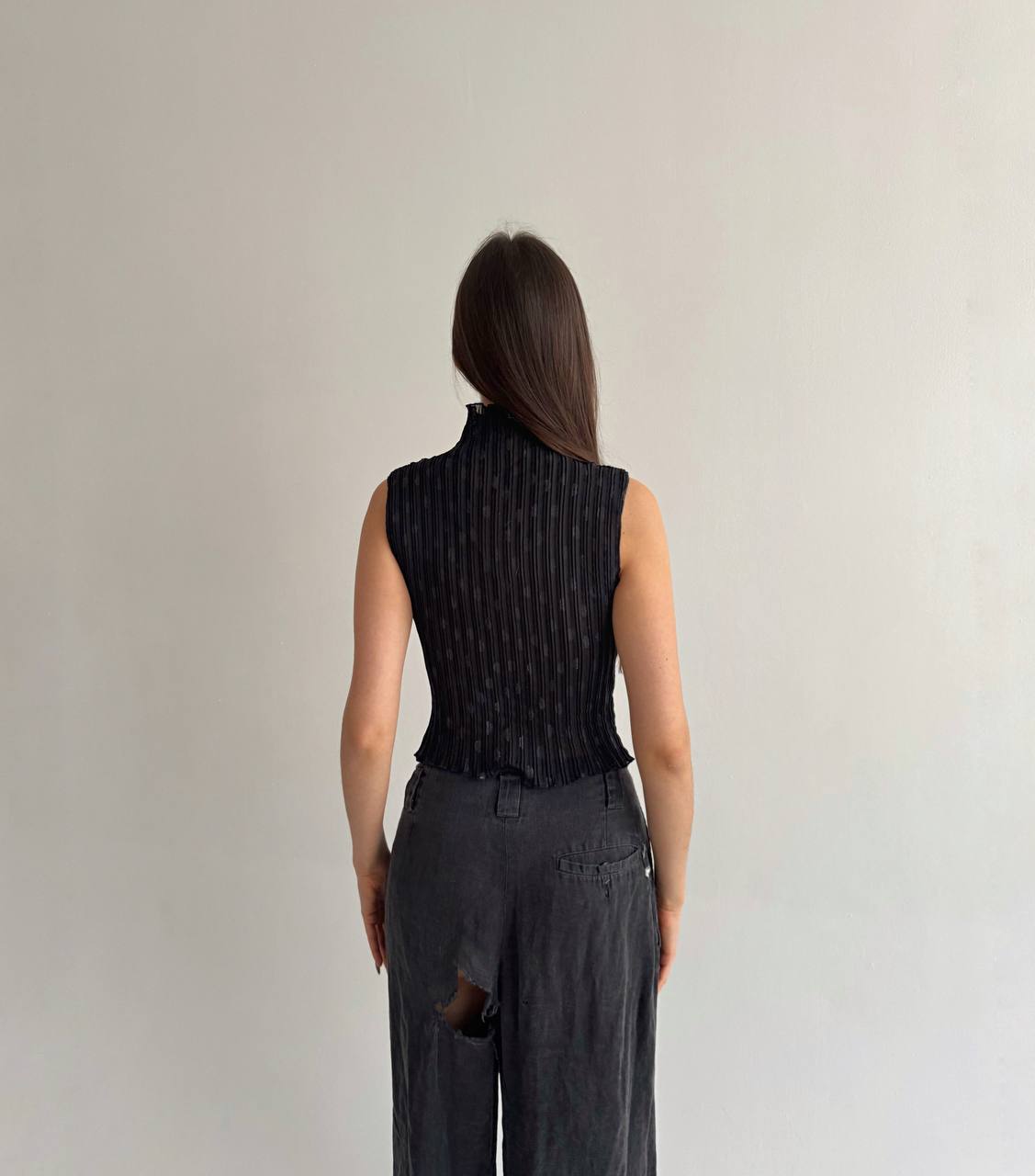 Vintage pleated avant garde top