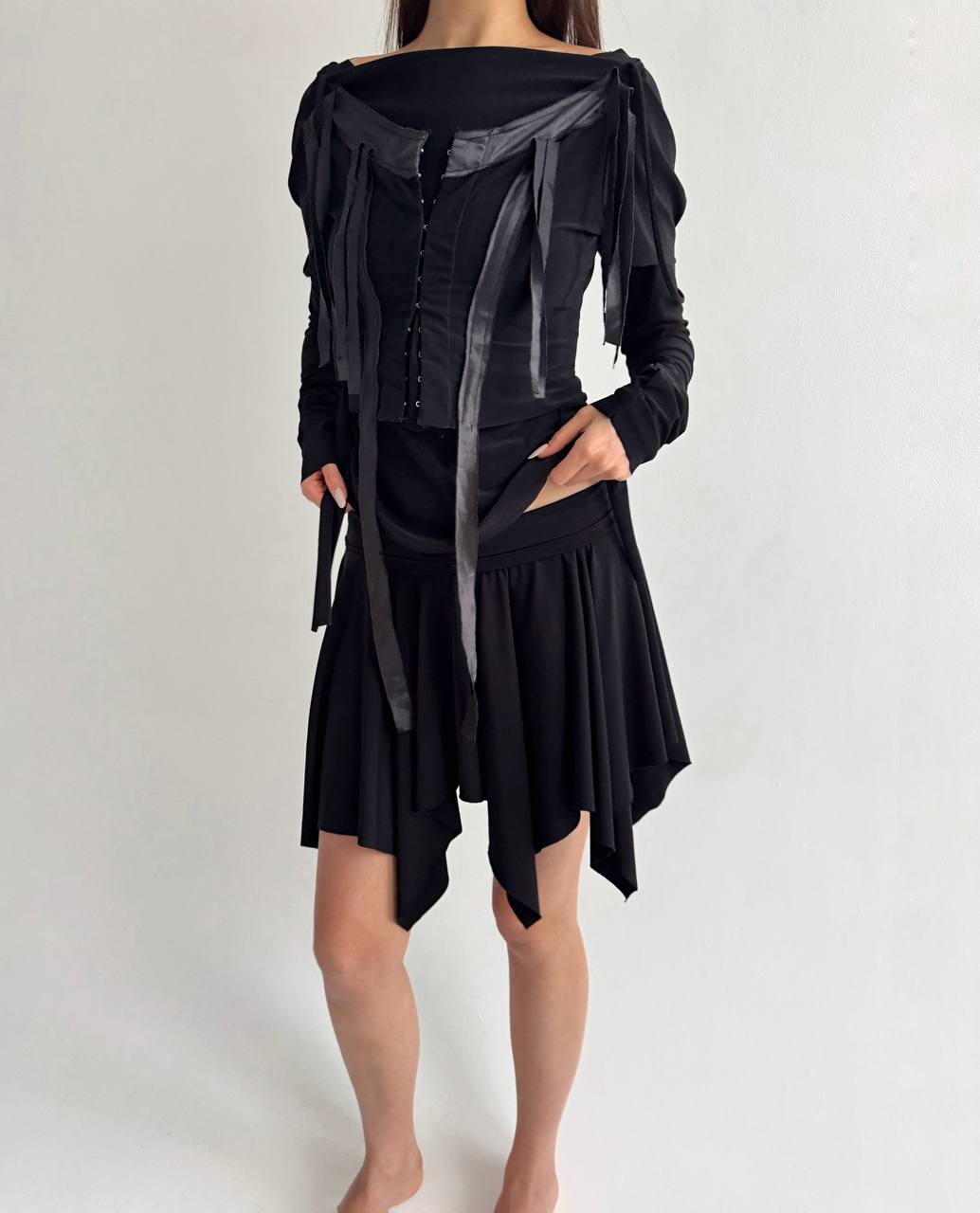 Vintage avant garde deconstructed blouse