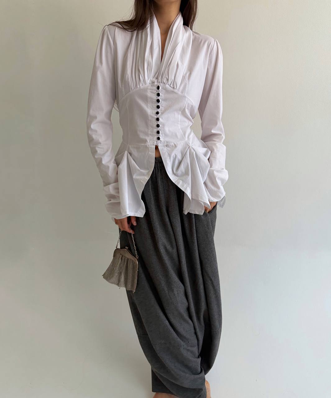 Vintage avant garde romantic blouse