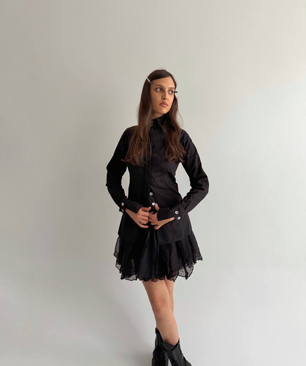 Anne Fontaine cotton black shirt