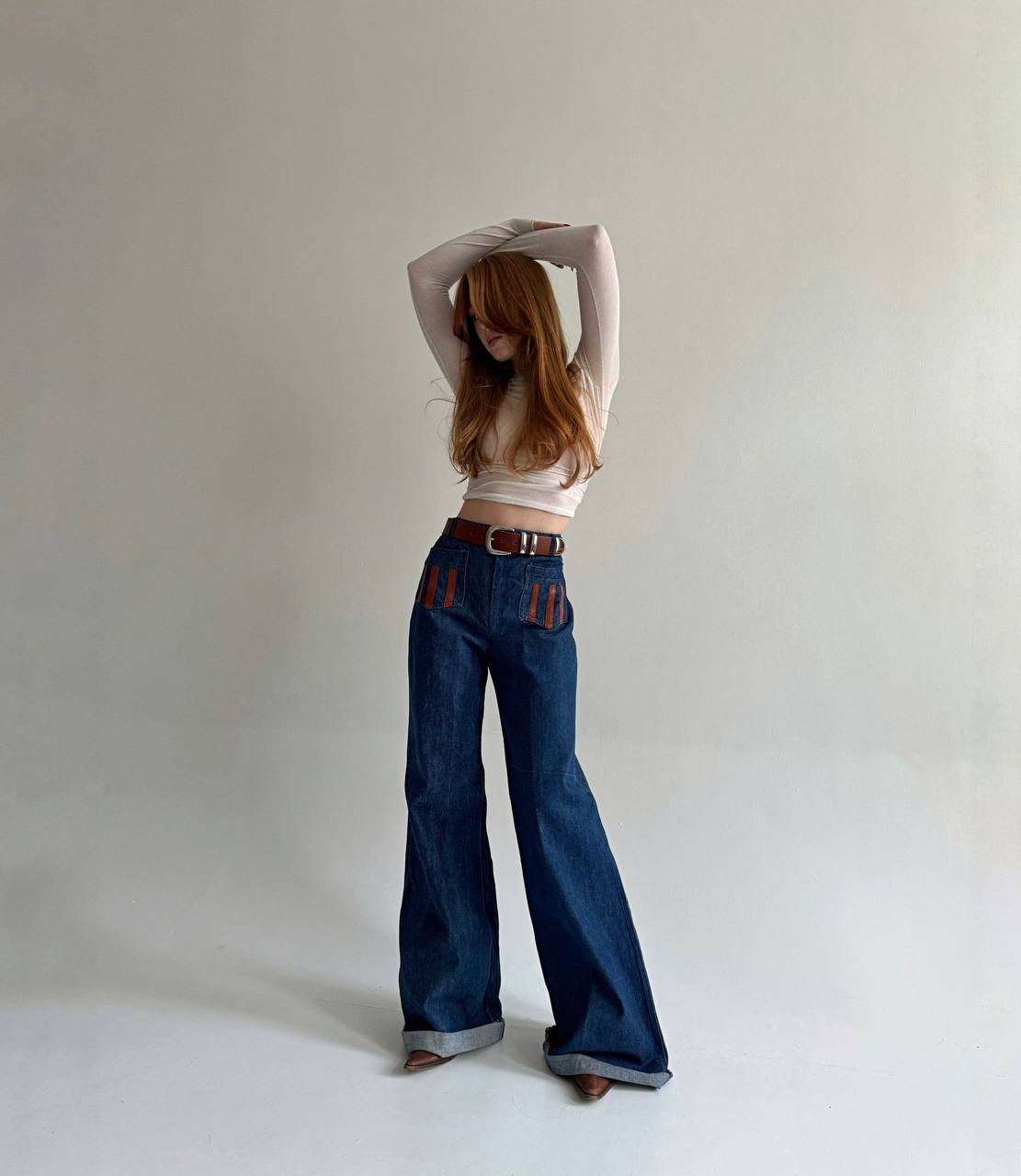 Vintage wide leg flared jeans