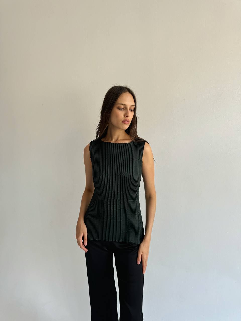 Vintage avant garde pleated top