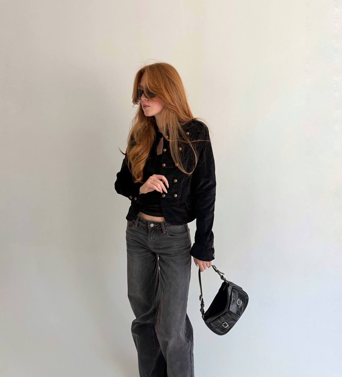 Vintage velvet cotton napoleon style jacket