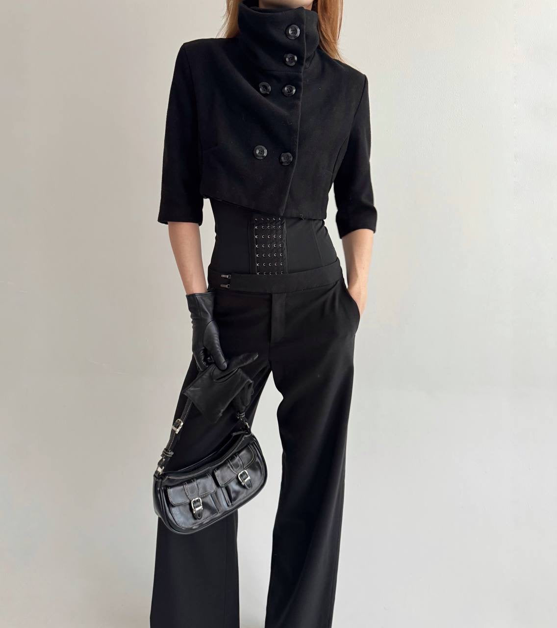 Vintage 50% viscose button up bolero