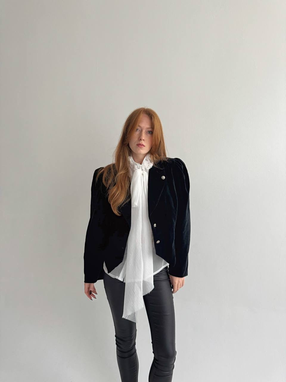 Vintage 100% cotton velvet blazer