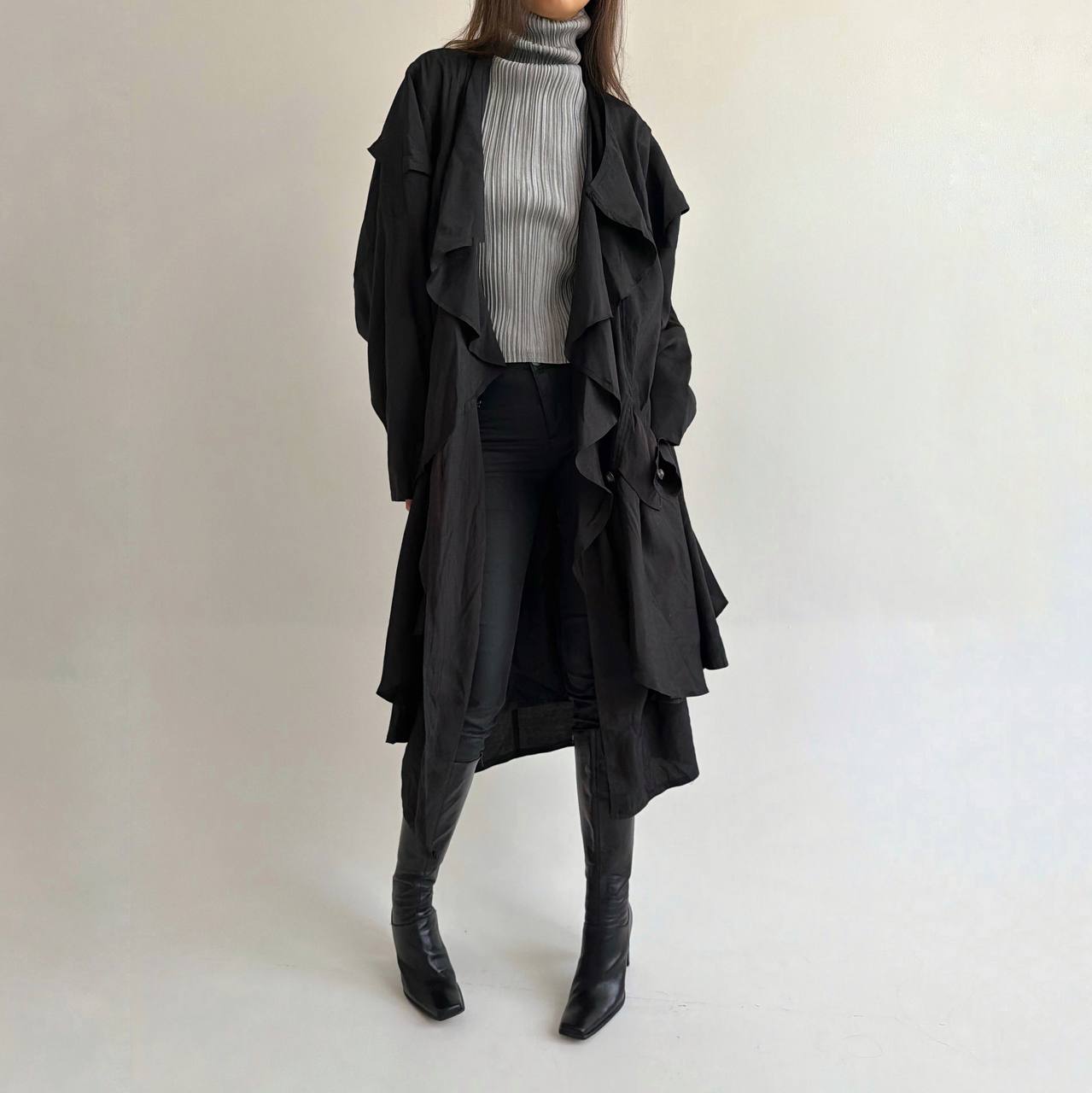 Vintage silk and viscose avant garde coat