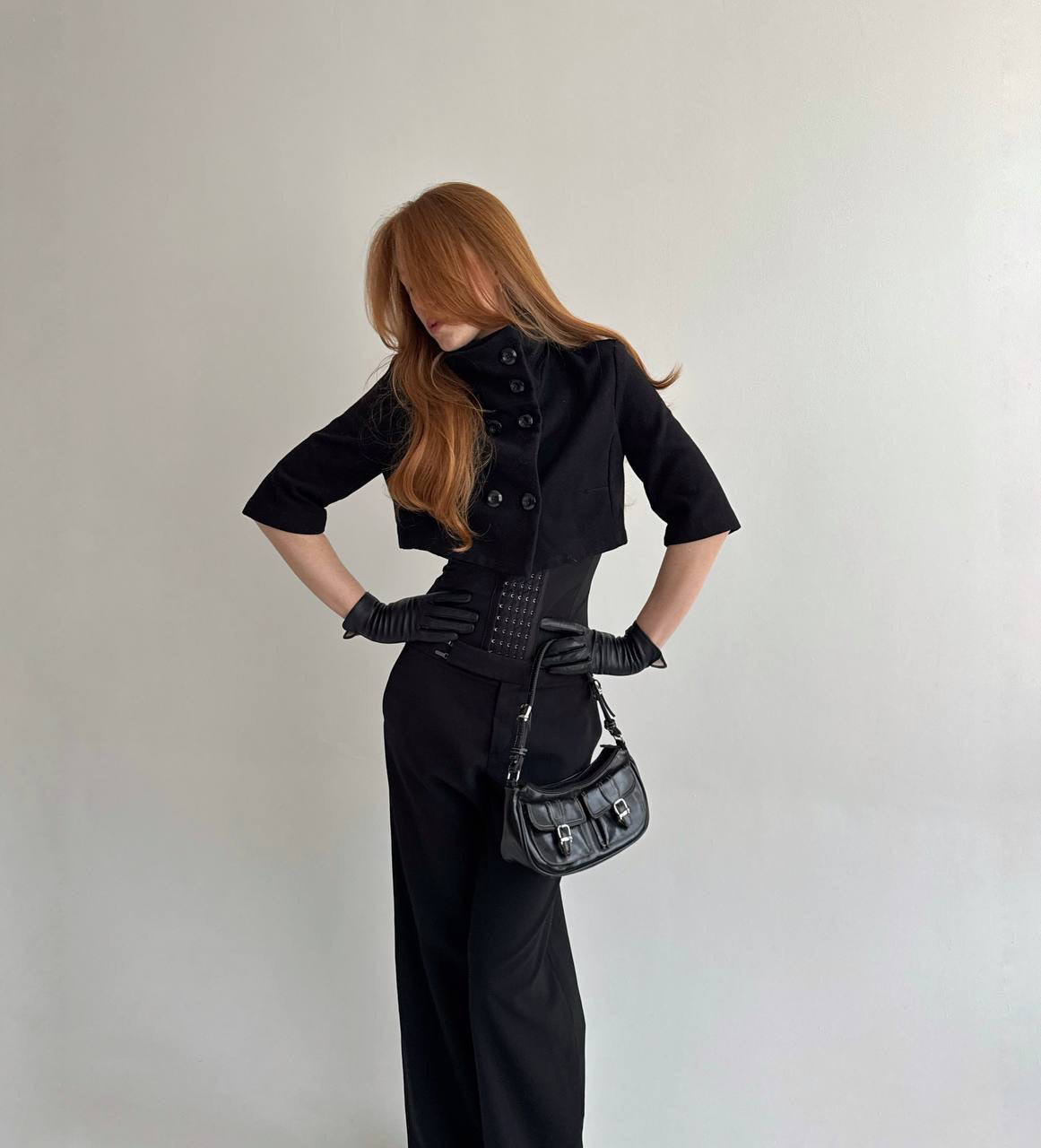 Vintage 50% viscose button up bolero