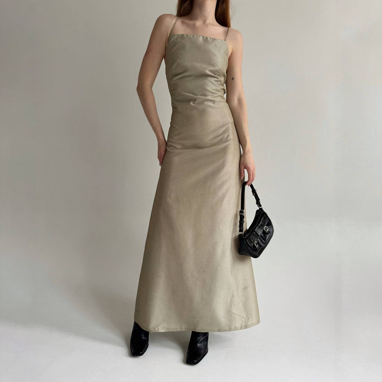 Vintage maxi dress with beautiful crossed back straps