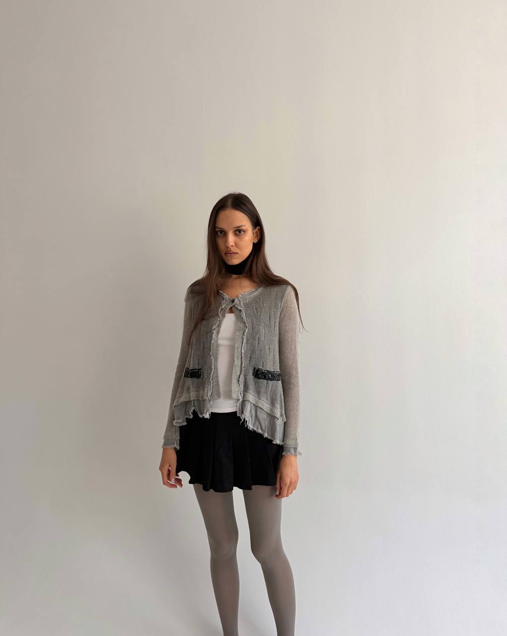 Vintage grey avant garde cardigan