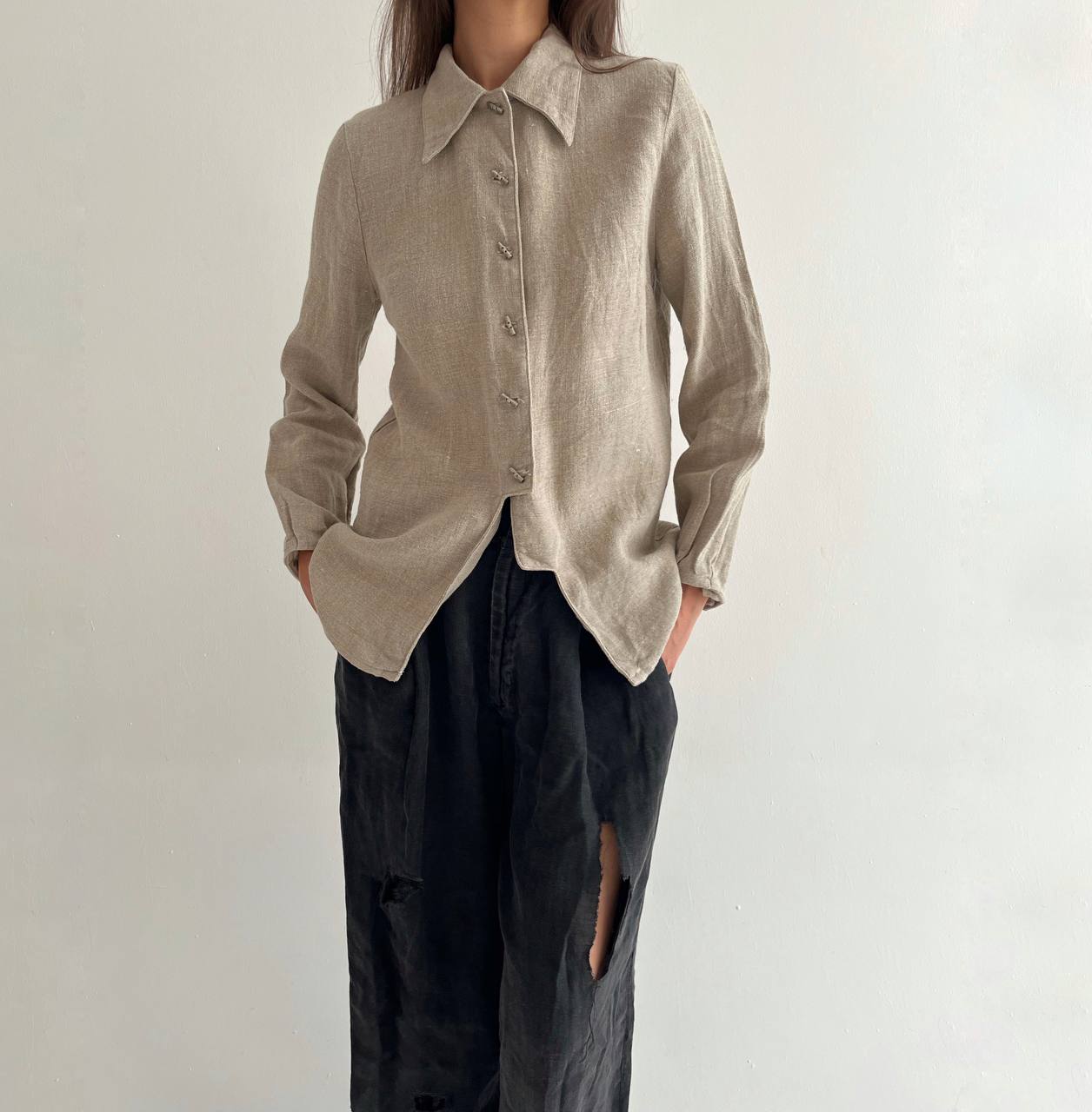 Vintage Biche de Bere avant garde lining shirt
