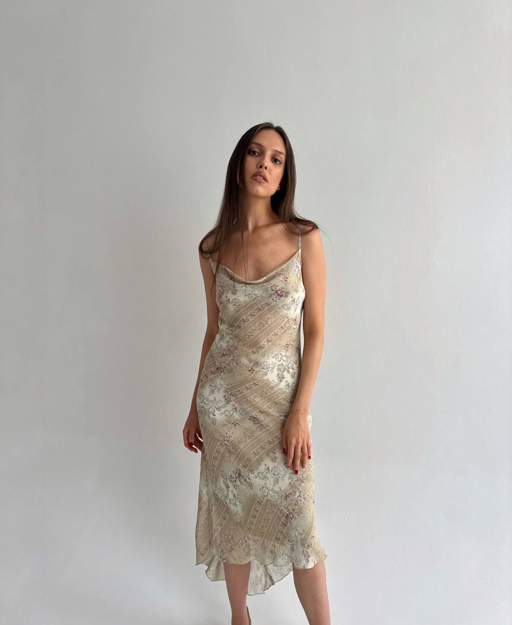 Vintage viscose asymmetrical dress