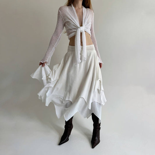 Vintage asymmetrical layered skirt