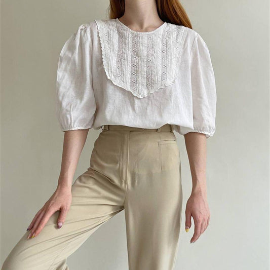 Vintage cotton cottagecore blouse