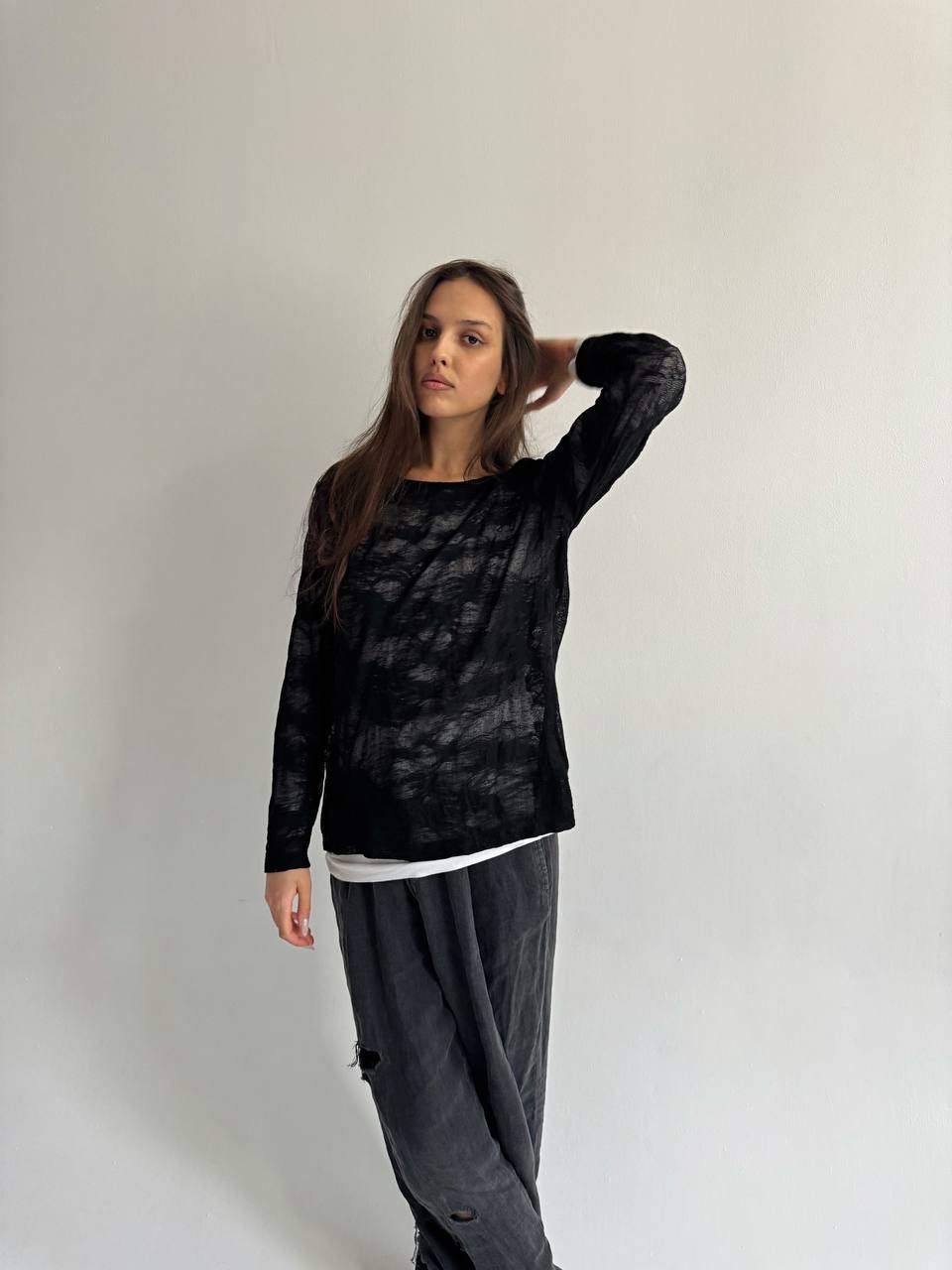 Vintage mesh avant garde blouse