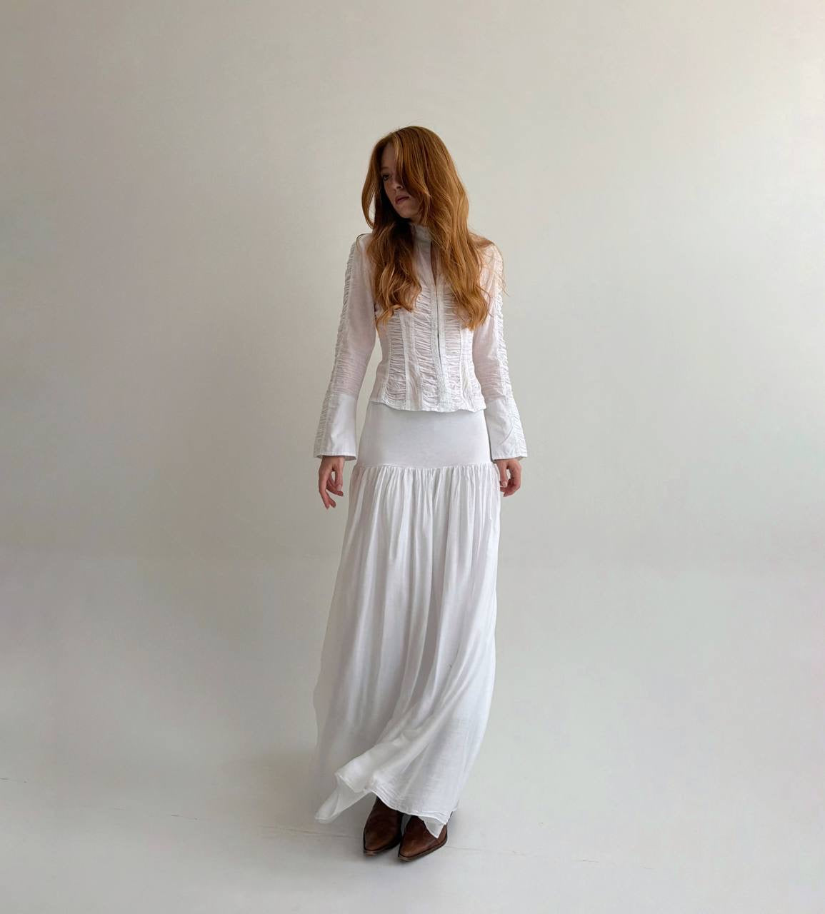 Vintage made in Italy 60% cotton 40% silk skirt