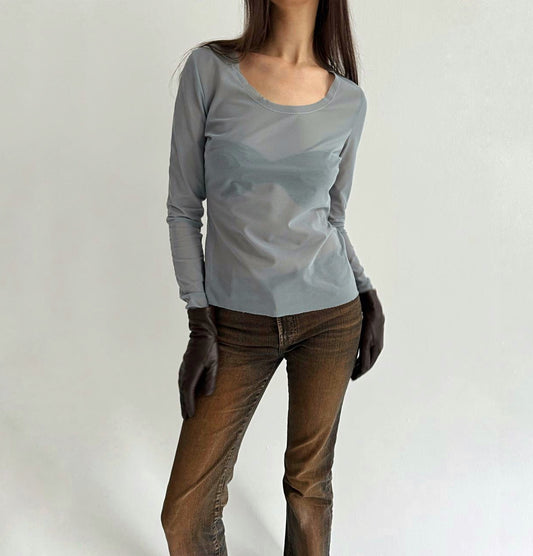 La Perla Studio pigeon mesh blouse