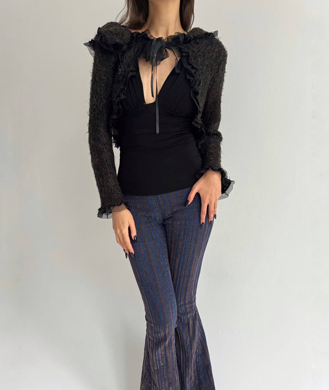 Vintage French knitted cardigan