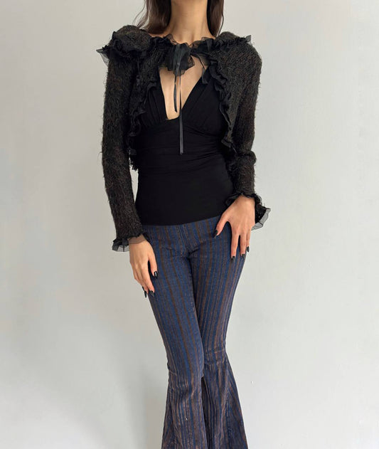 Vintage French knitted cardigan