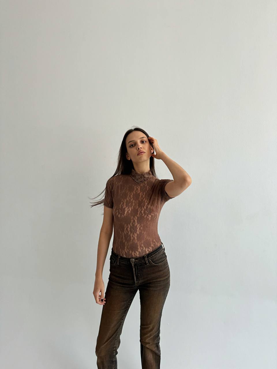 Vintage brown lace body