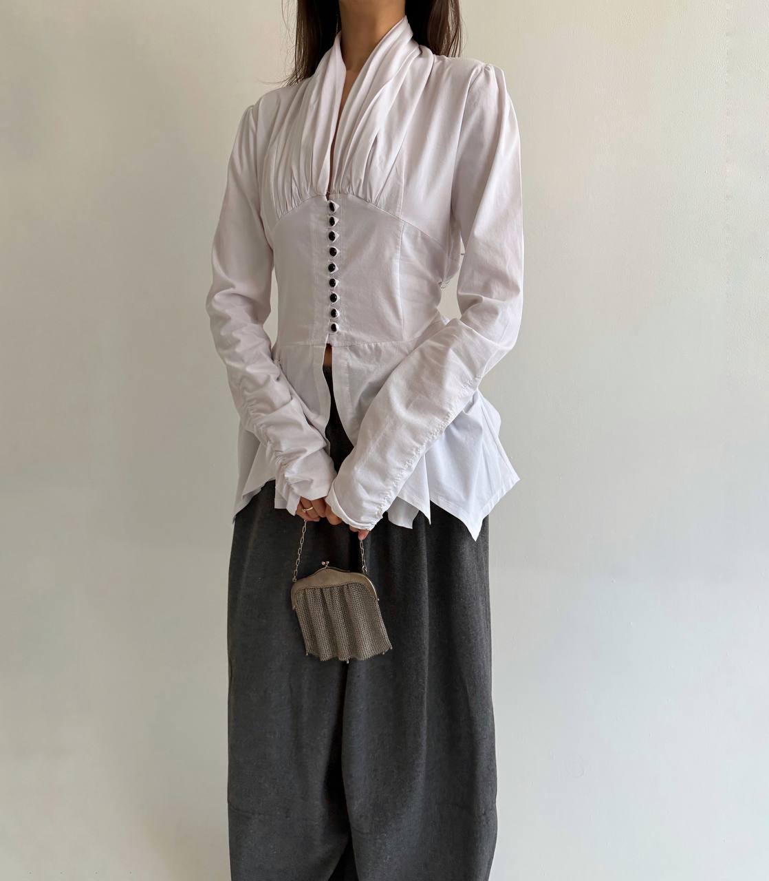 Vintage avant garde romantic blouse