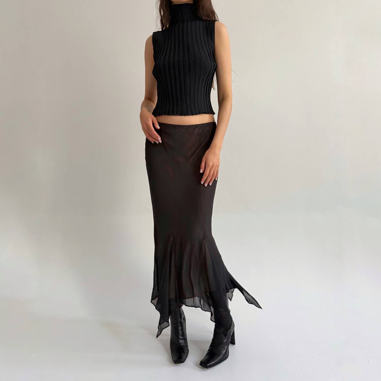 Vintage pure silk mermaid cut skirt