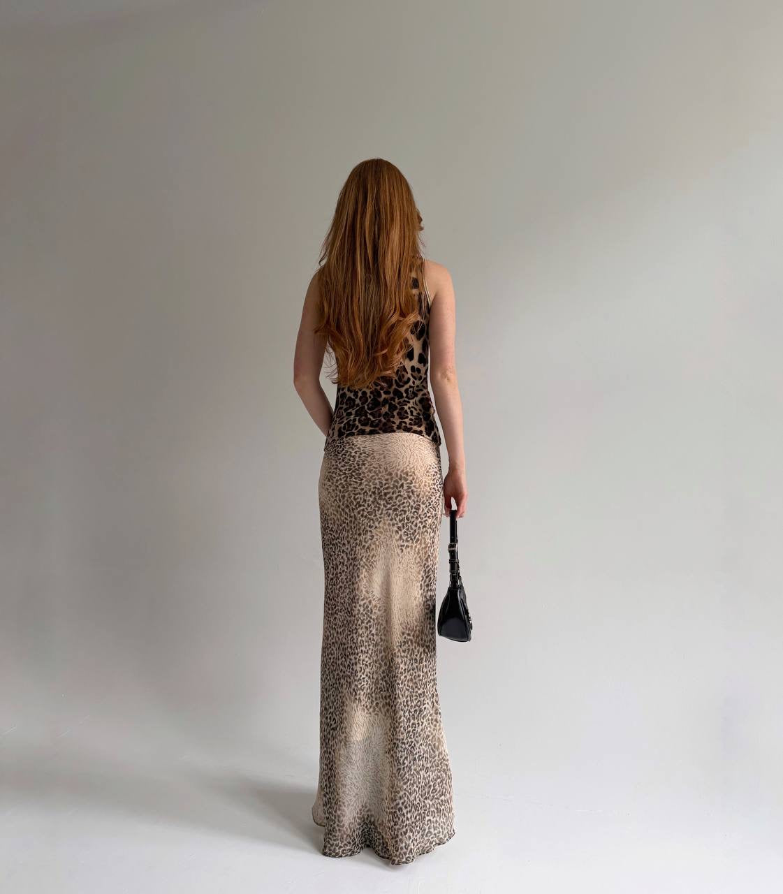Vintage printed long sophisticated skirt