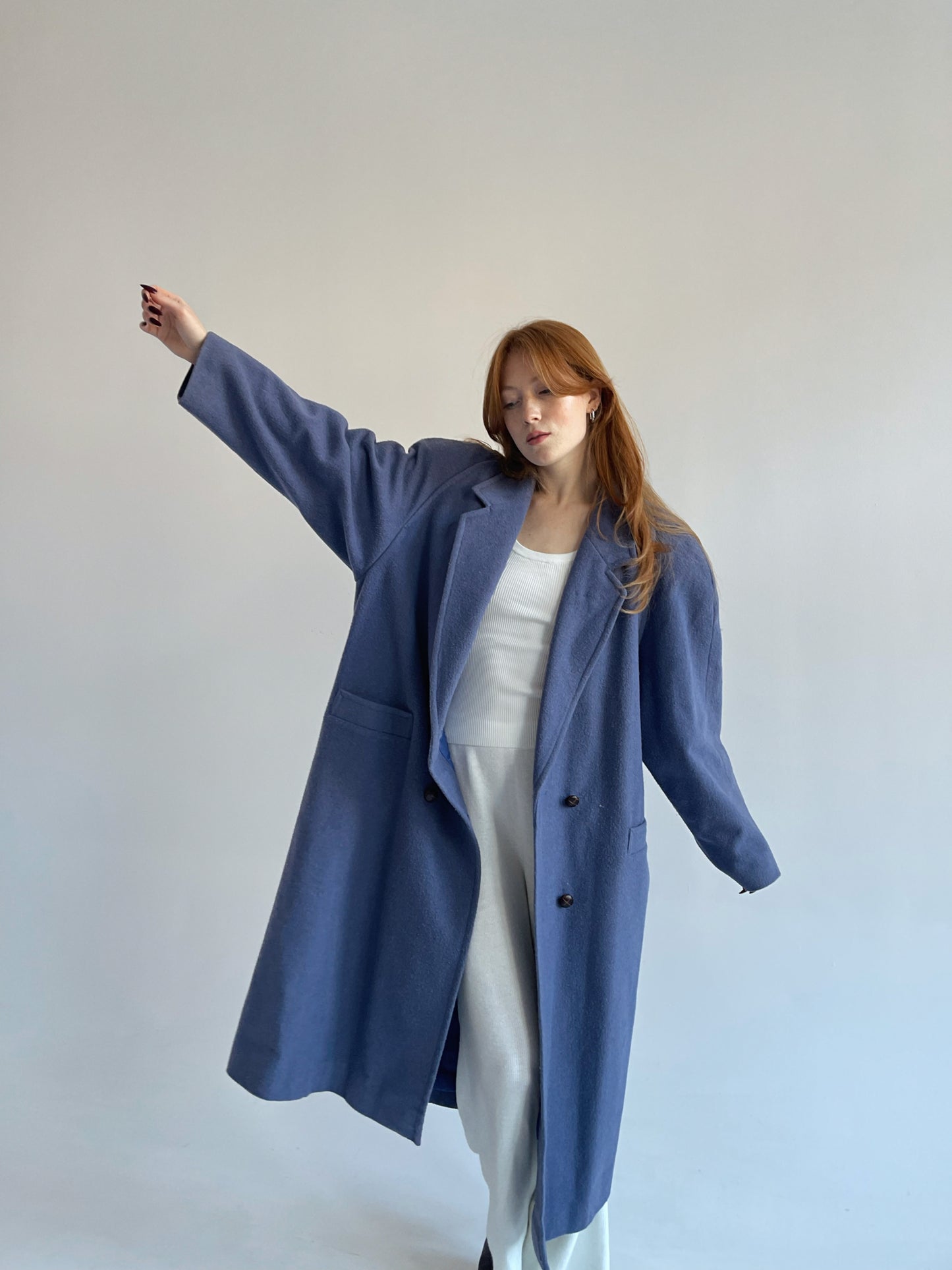 Vintage oversized 85% wool coat