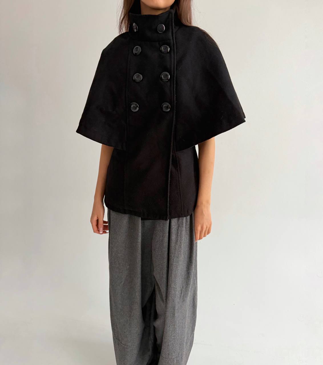 Vintage coat with cape detail