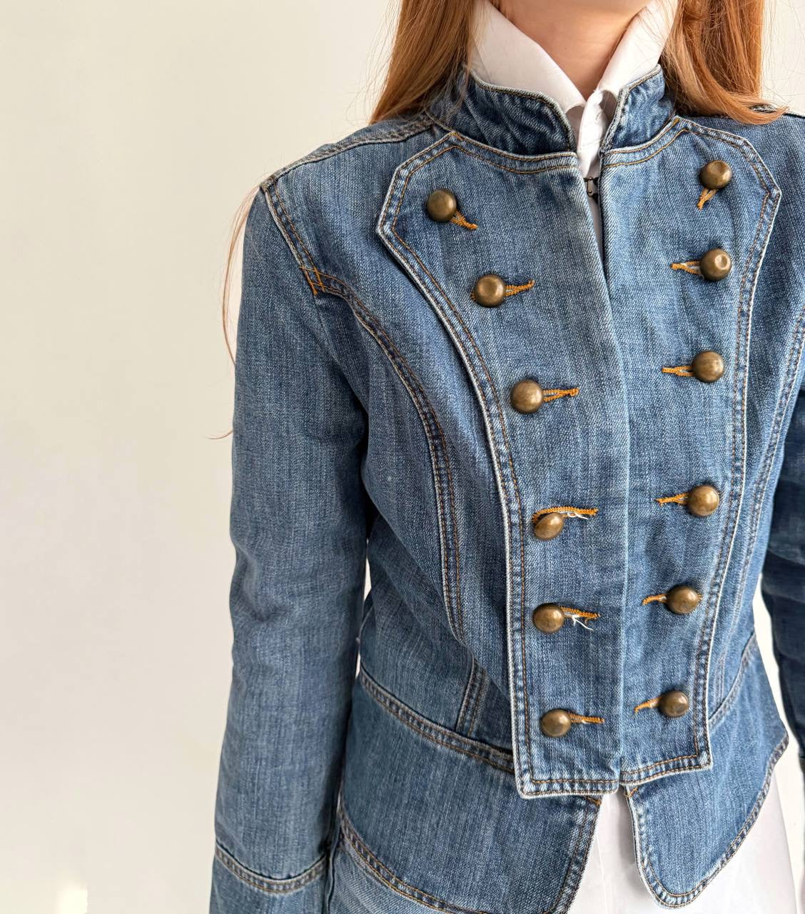 Y2K denim napoleon type jacket