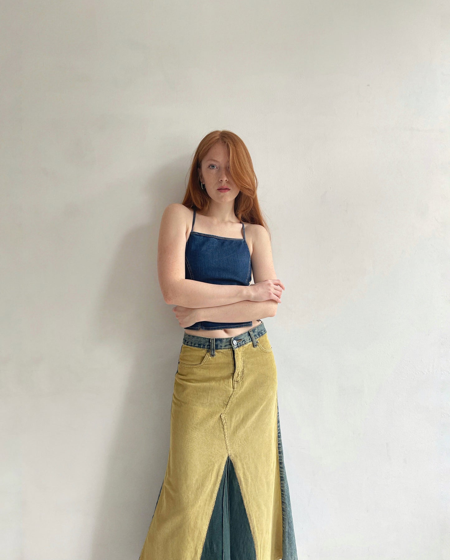 Brand new Y2K denim maxi skirt