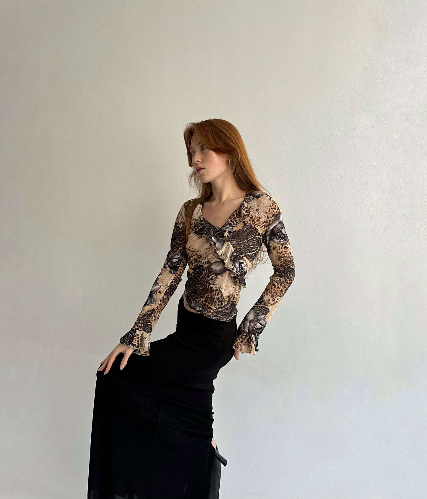 Vintage printed blouse