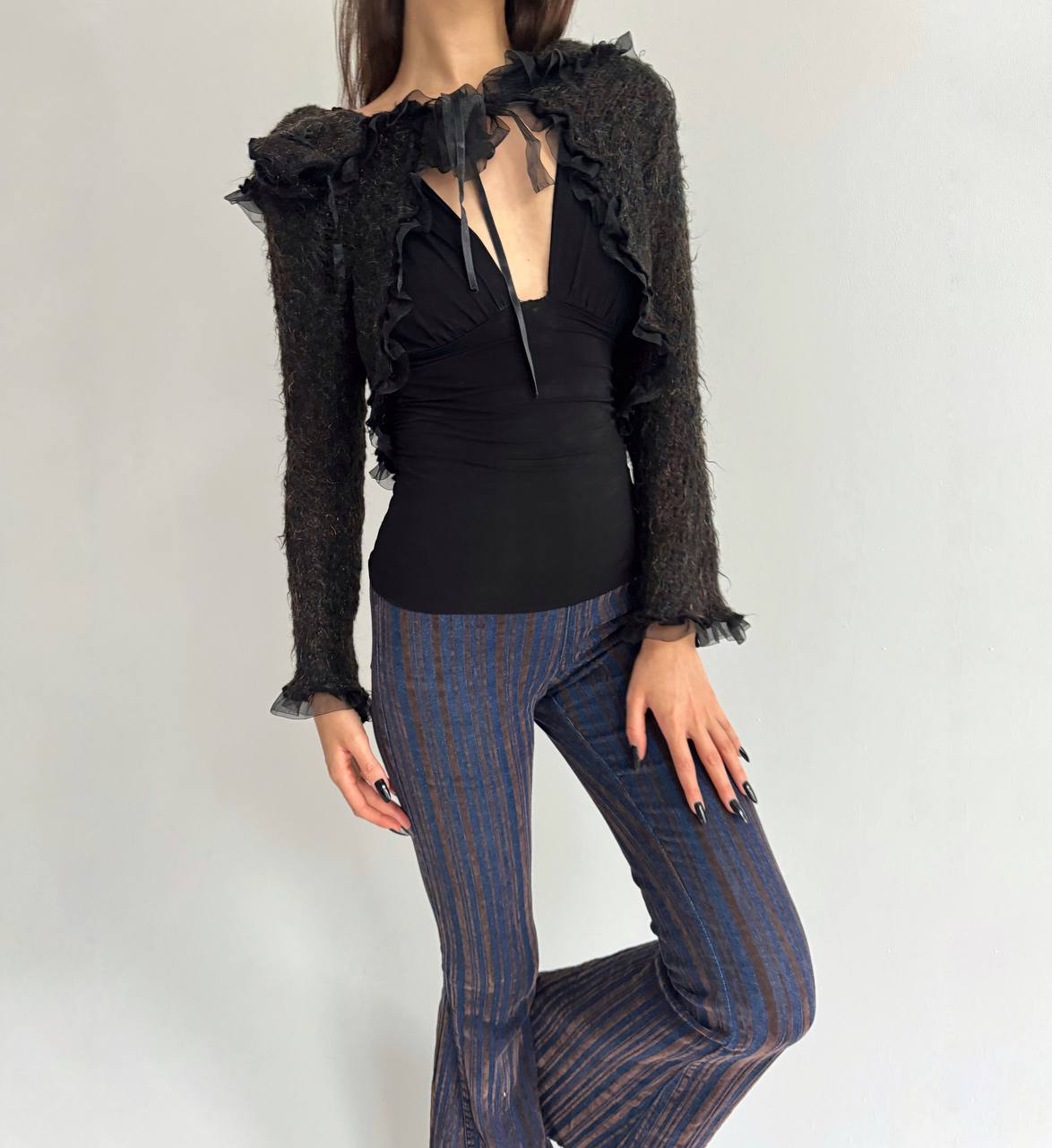 Vintage French knitted cardigan