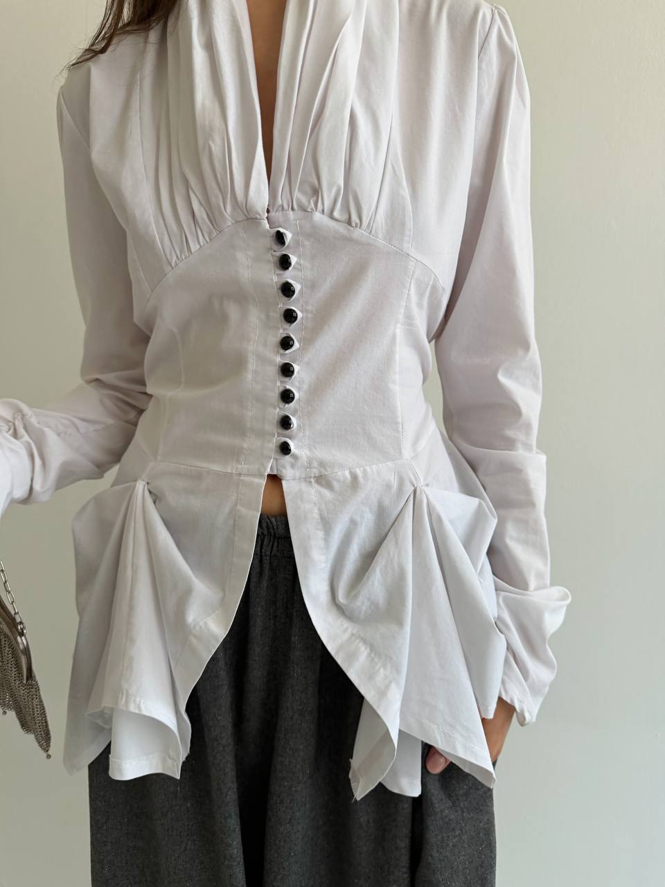 Vintage avant garde romantic blouse