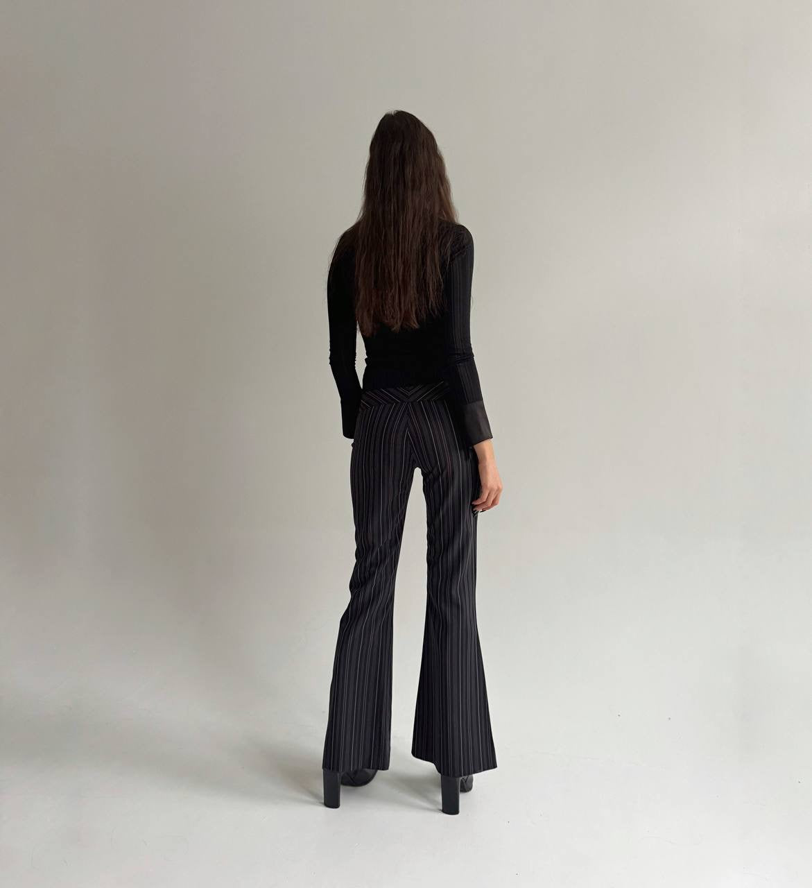 Vintage flared striped pants