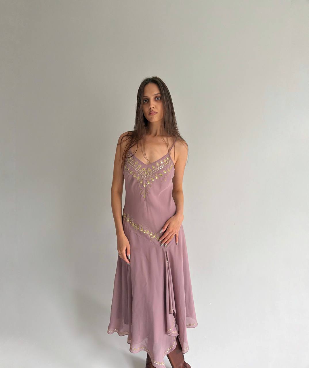 Vintage dusty rose dress
