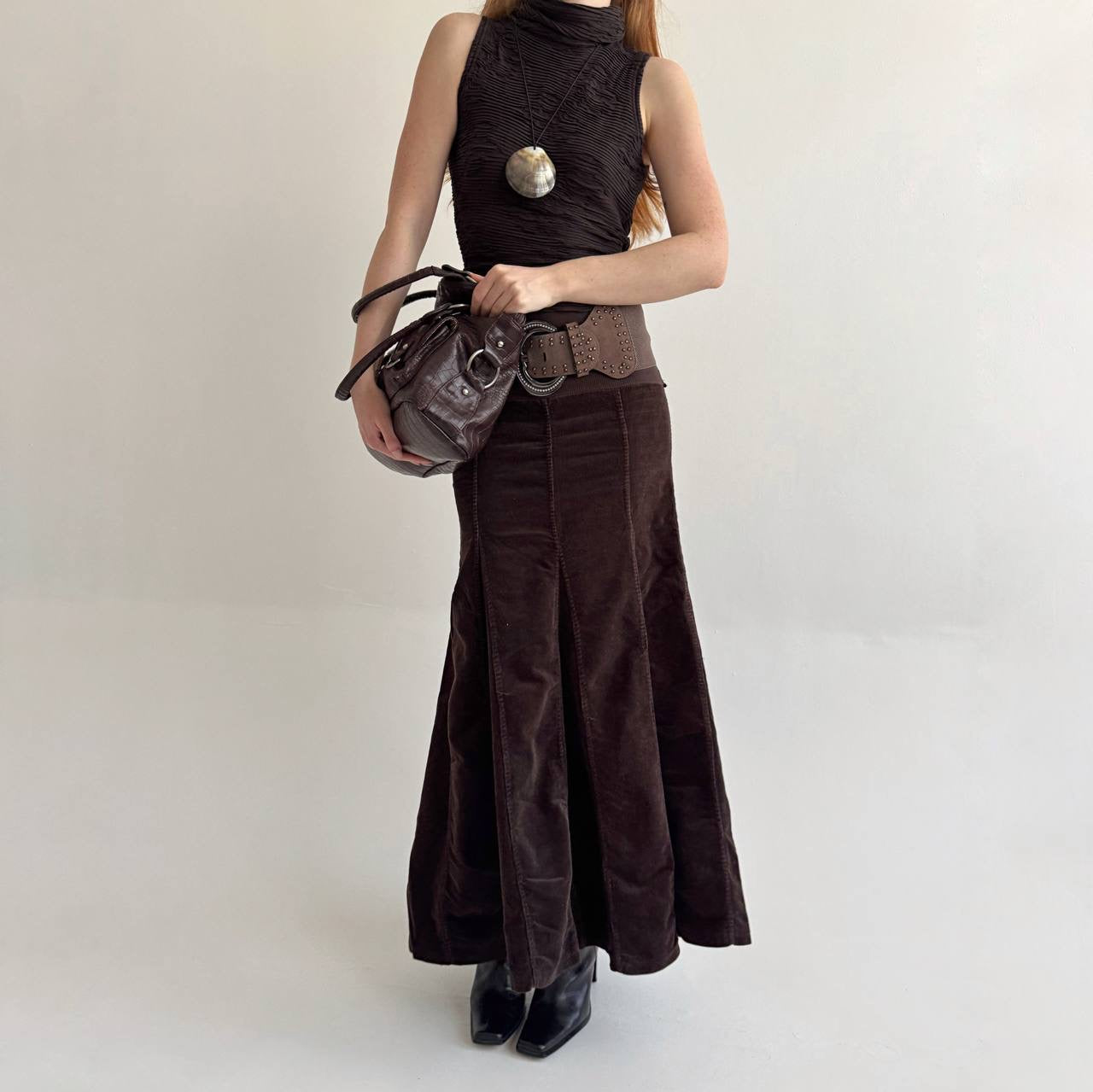 Vintage cotton mermaid cut skirt